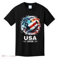 Soccer Apparel Soccer Player American Flag Cup Soccer 2026 Kids T-Shirt thumb 0
