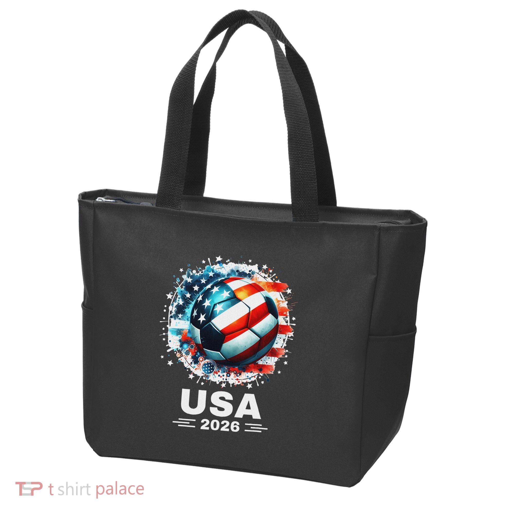 Soccer Apparel Soccer Player American Flag Cup Soccer 2026 Tote Bag