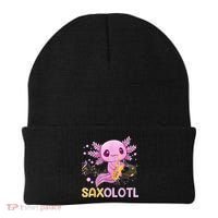 Saxolotl Adorable Saxophone Playing Funny Axolotl Gift Girls Beanie thumb 0