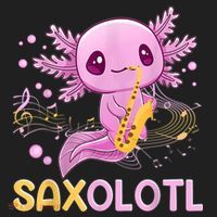 Saxolotl Adorable Saxophone Playing Funny Axolotl Gift Girls Beanie thumb 2