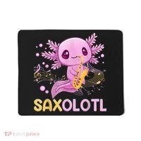 Saxolotl Adorable Saxophone Playing Funny Axolotl Gift Girls Mousepad thumb 0
