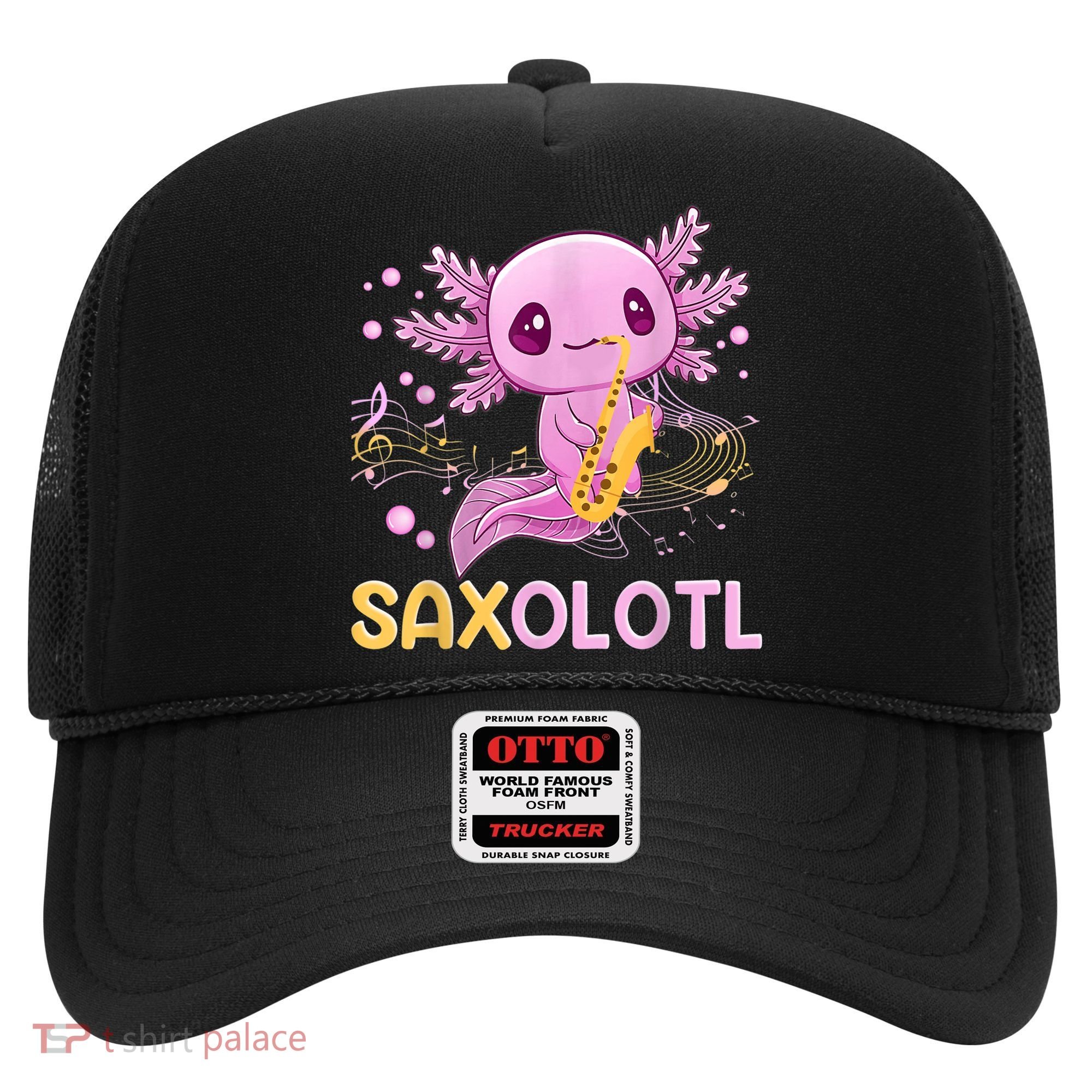Saxolotl Adorable Saxophone Playing Funny Axolotl Gift Girls Hat