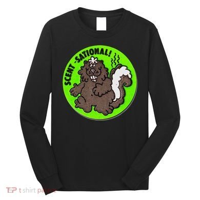 Scratch And Sniff Sticker Skunk Scentsational Long Sleeve Shirt