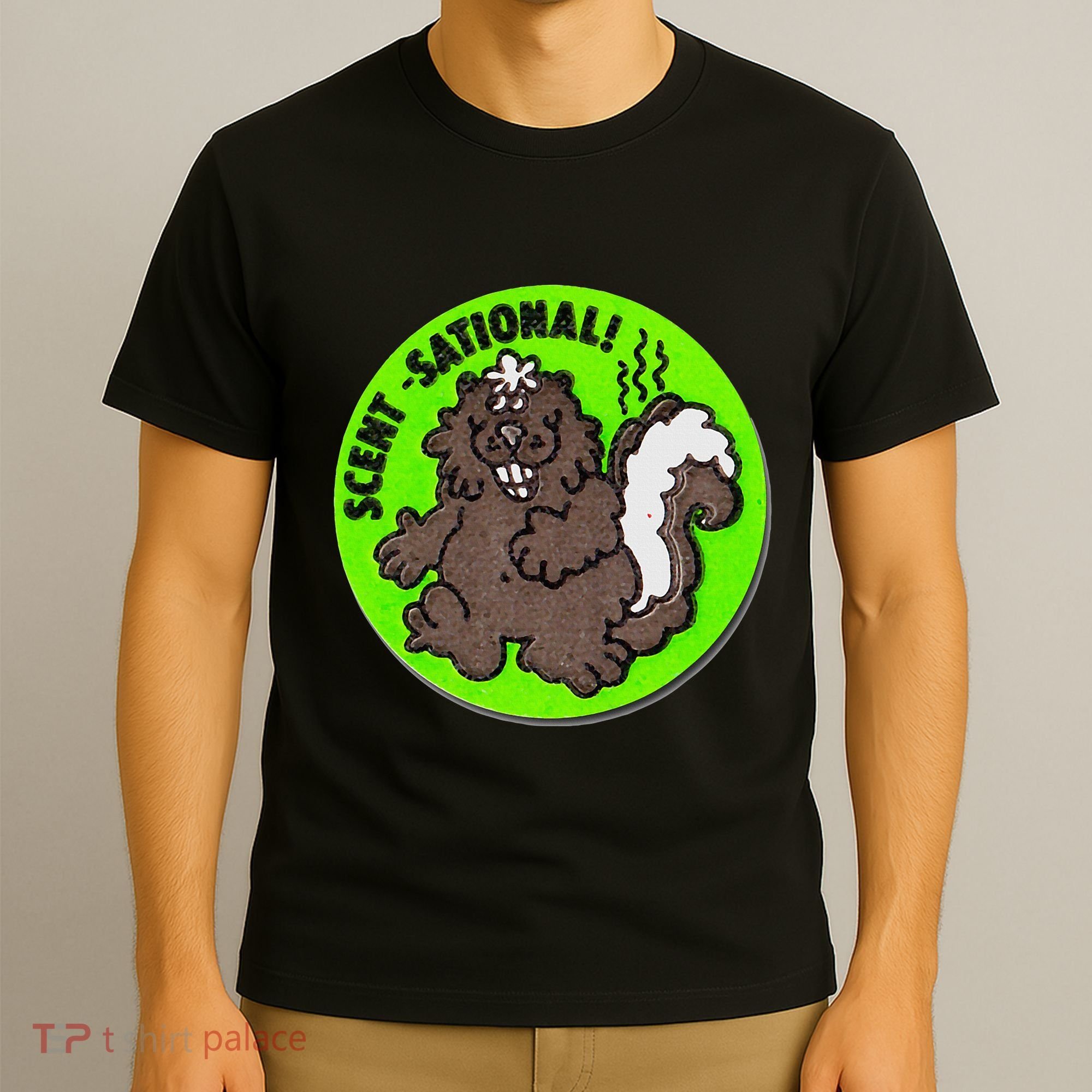 Scratch And Sniff Sticker Skunk Scentsational T-Shirt