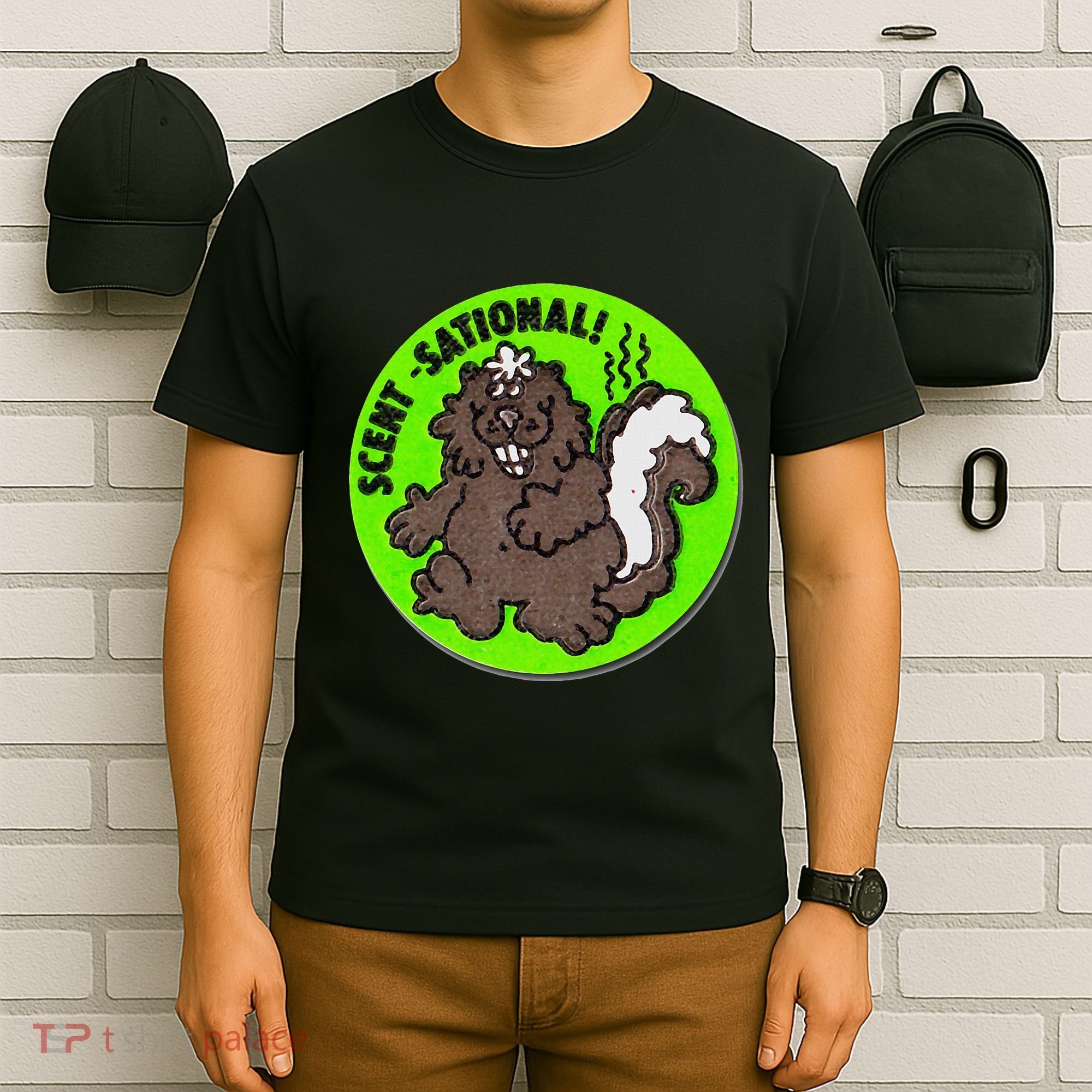 Scratch And Sniff Sticker Skunk Scentsational T-Shirt