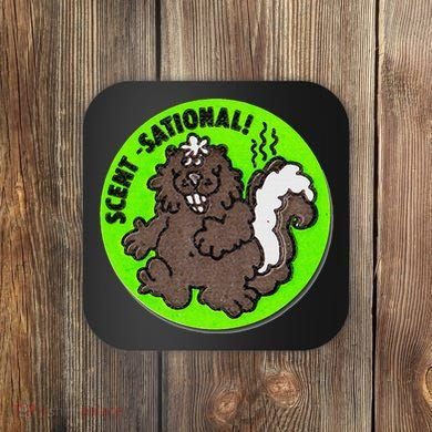 Scratch And Sniff Sticker Skunk Scentsational Coaster
