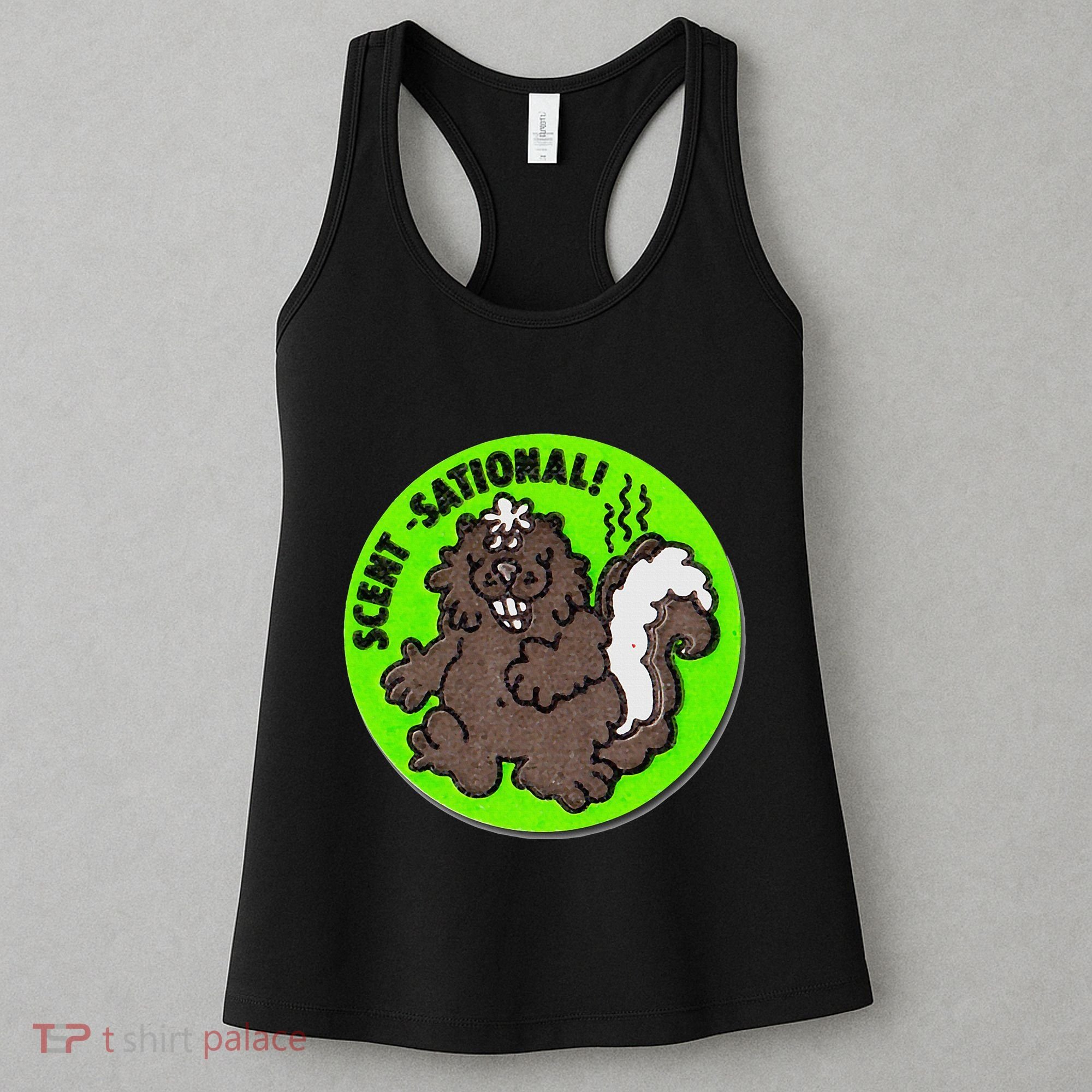 Scratch And Sniff Sticker Skunk Scentsational Women's Tank Top