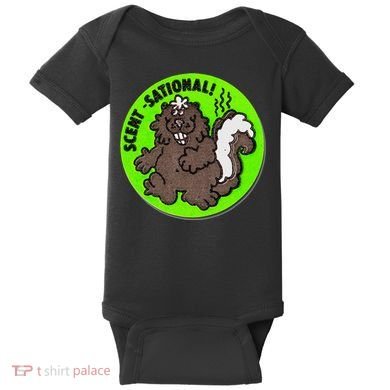 Scratch And Sniff Sticker Skunk Scentsational Baby Bodysuit