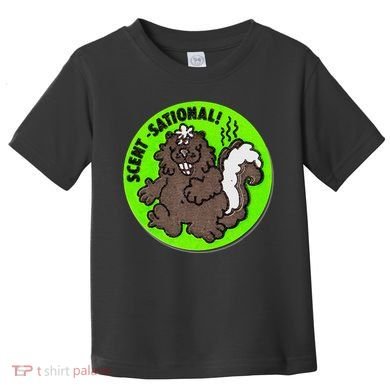 Scratch And Sniff Sticker Skunk Scentsational Toddler T-Shirt