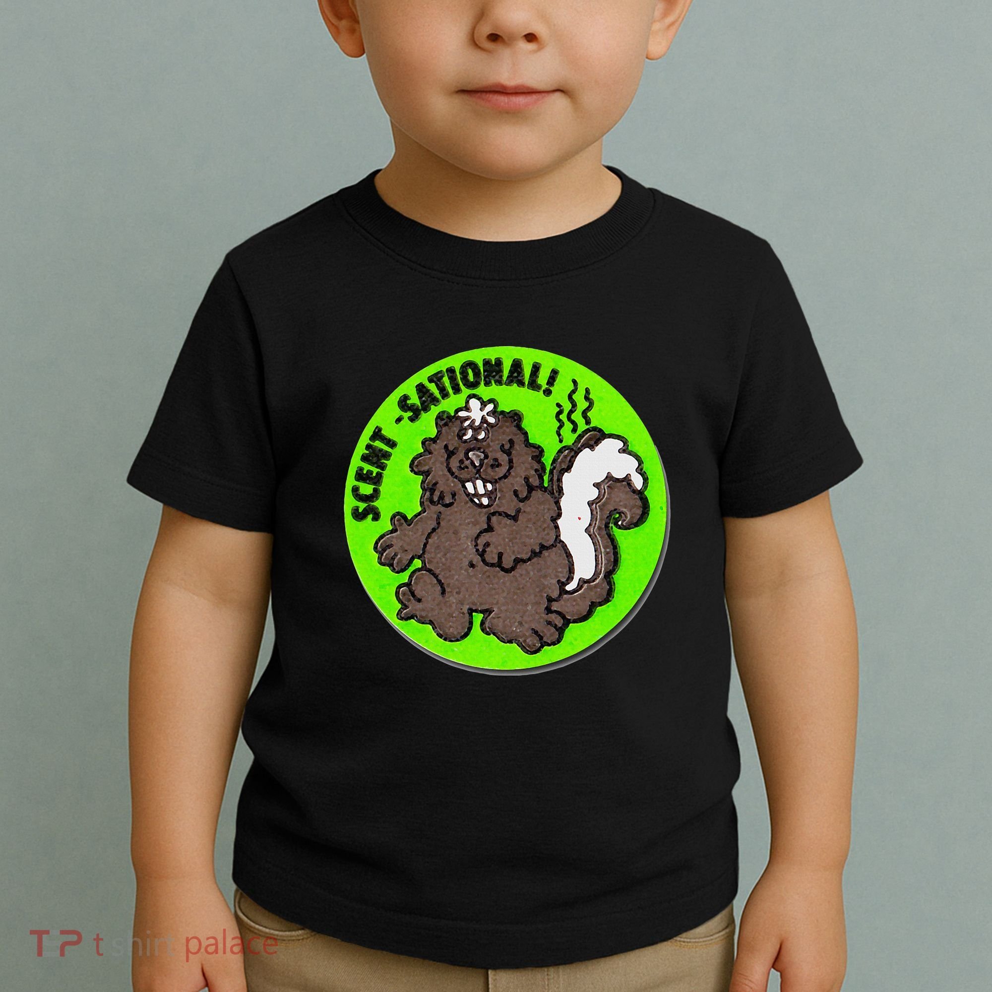 Scratch And Sniff Sticker Skunk Scentsational Toddler T-Shirt