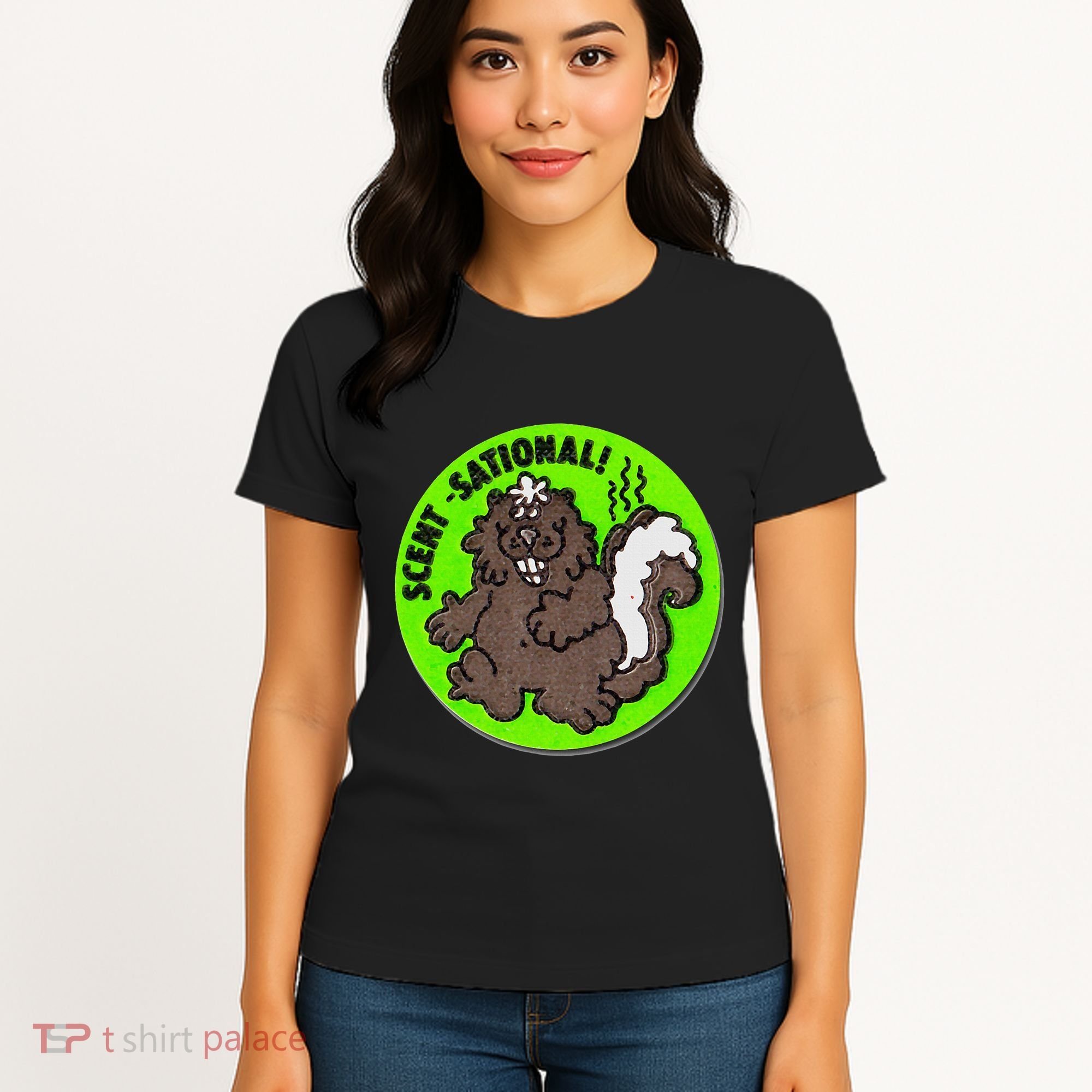 Scratch And Sniff Sticker Skunk Scentsational Women's T-Shirt