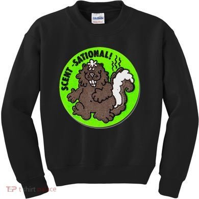 Scratch And Sniff Sticker Skunk Scentsational Kids Sweatshirt