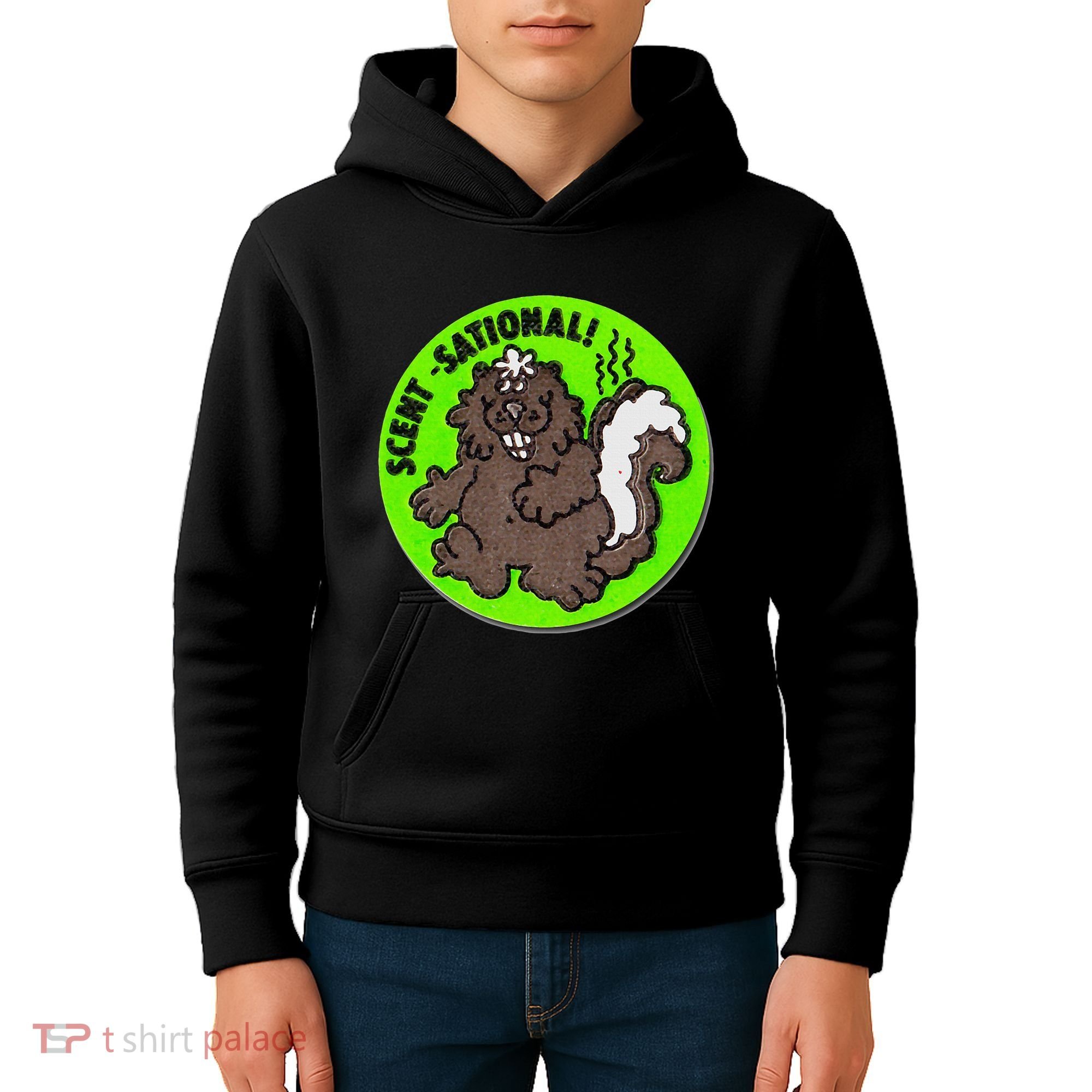 Scratch And Sniff Sticker Skunk Scentsational Kids Hoodie