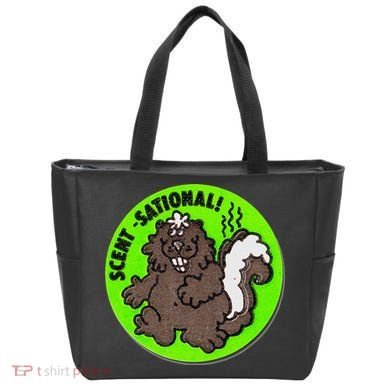 Scratch And Sniff Sticker Skunk Scentsational Tote Bag