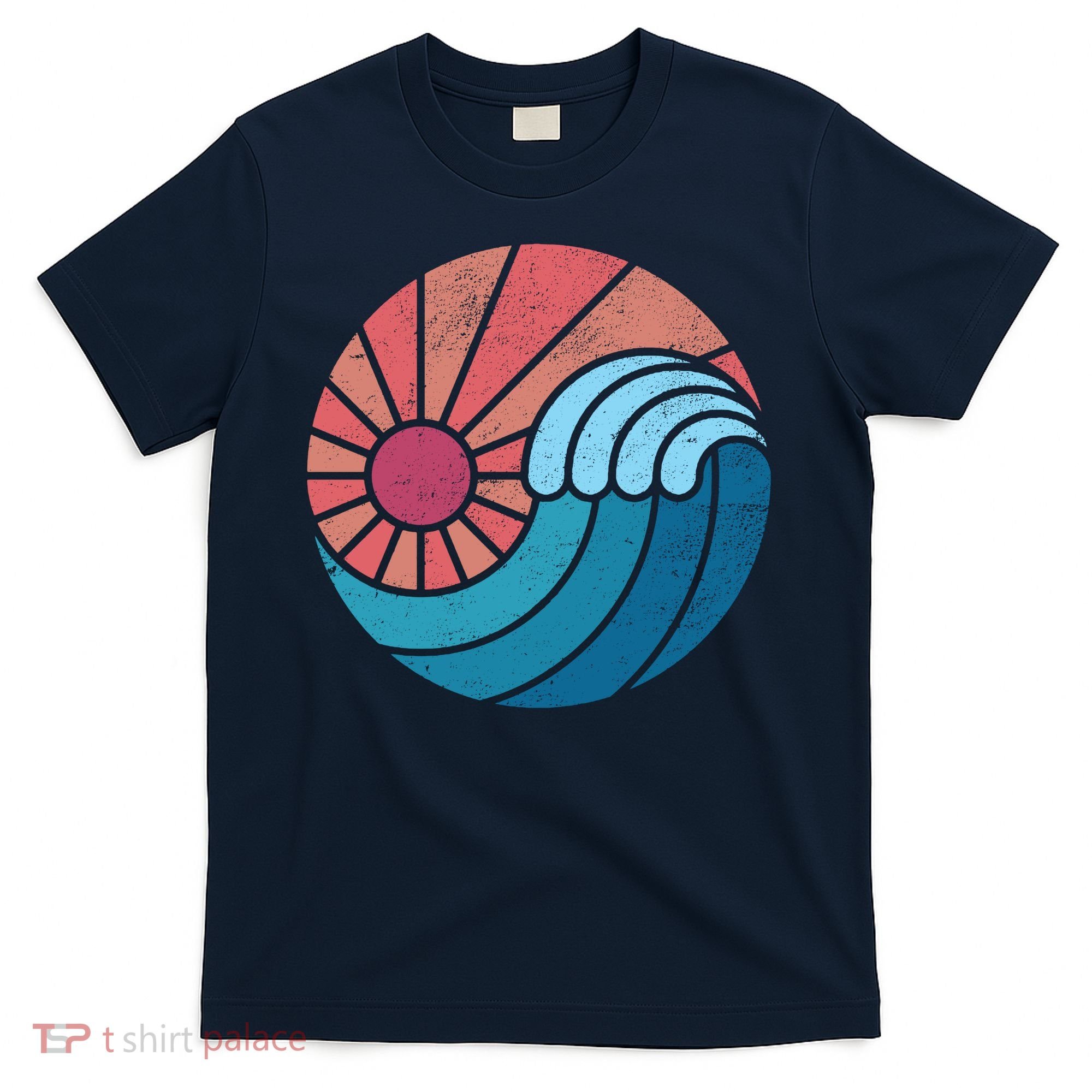 Sun And Sea Retro Vintage Wave T-Shirt