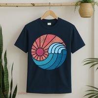 Sun And Sea Retro Vintage Wave T-Shirt thumb 2