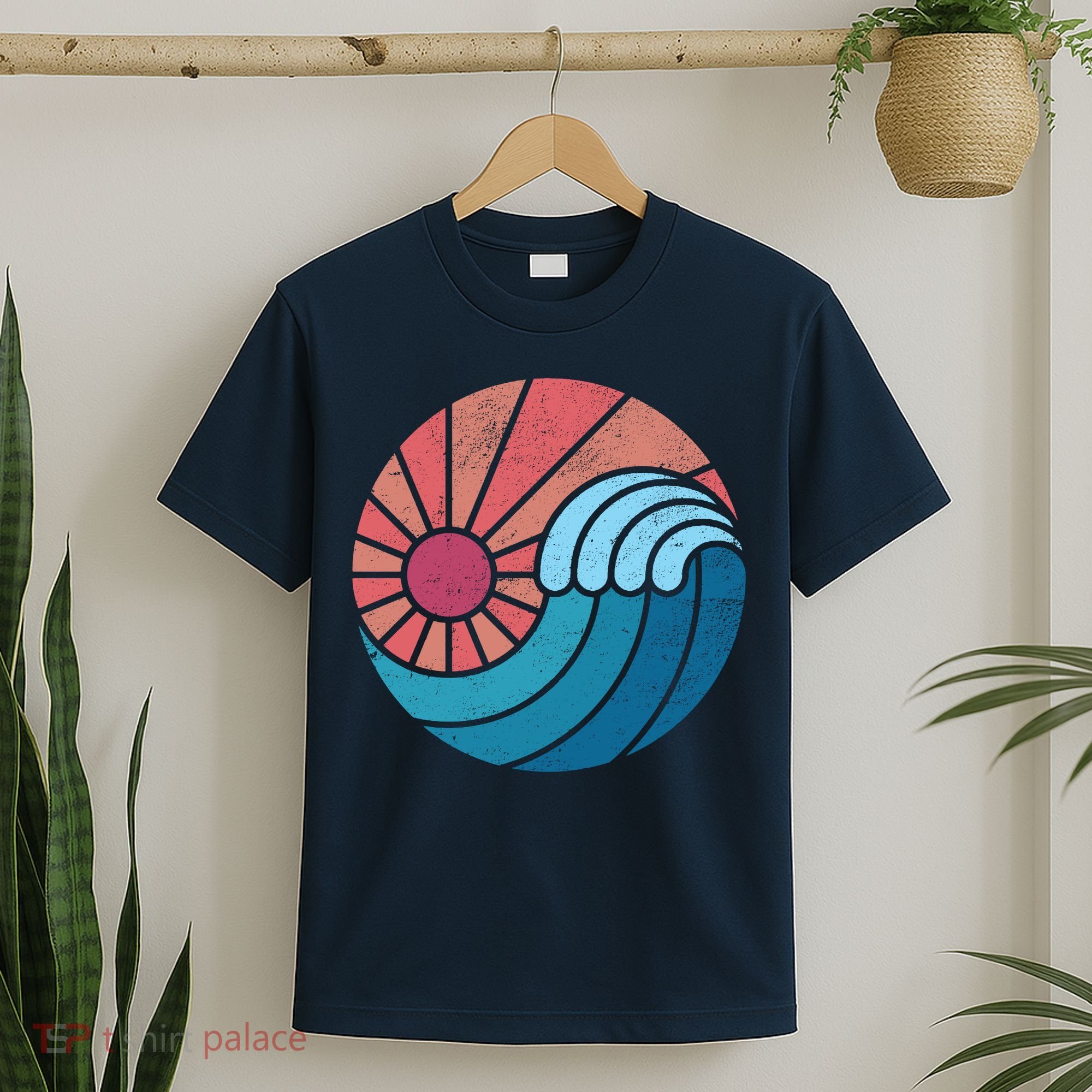 Sun And Sea Retro Vintage Wave T-Shirt