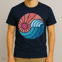 Sun And Sea Retro Vintage Wave T-Shirt thumb 3