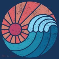 Sun And Sea Retro Vintage Wave T-Shirt thumb 7