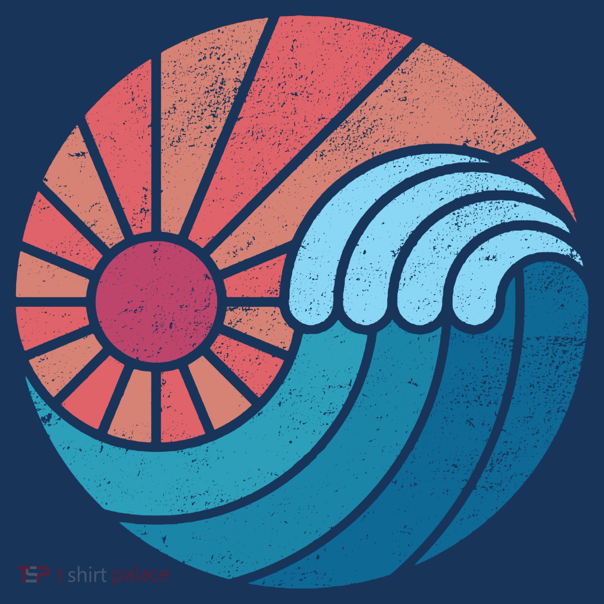 Sun And Sea Retro Vintage Wave T-Shirt