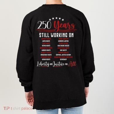 Stars And Stripes Human Rights Back And Front Women's Sweatshirt back