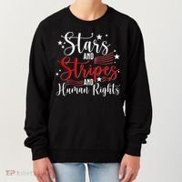 Stars And Stripes Human Rights Back And Front Women's Sweatshirt thumb 0