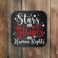 Stars And Stripes Human Rights Back And Front Coaster thumb 0