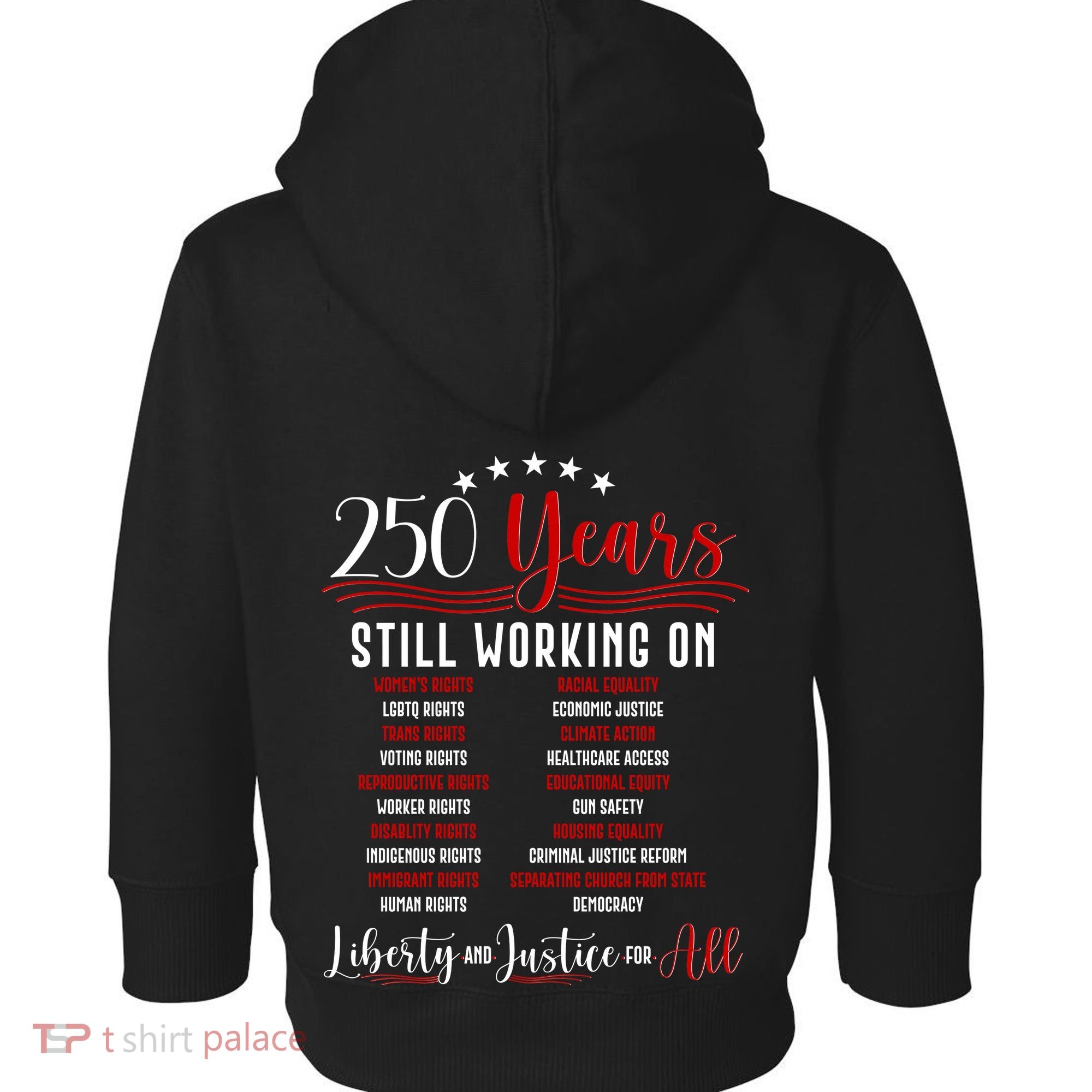 Stars And Stripes Human Rights Back And Front Toddler Hoodie