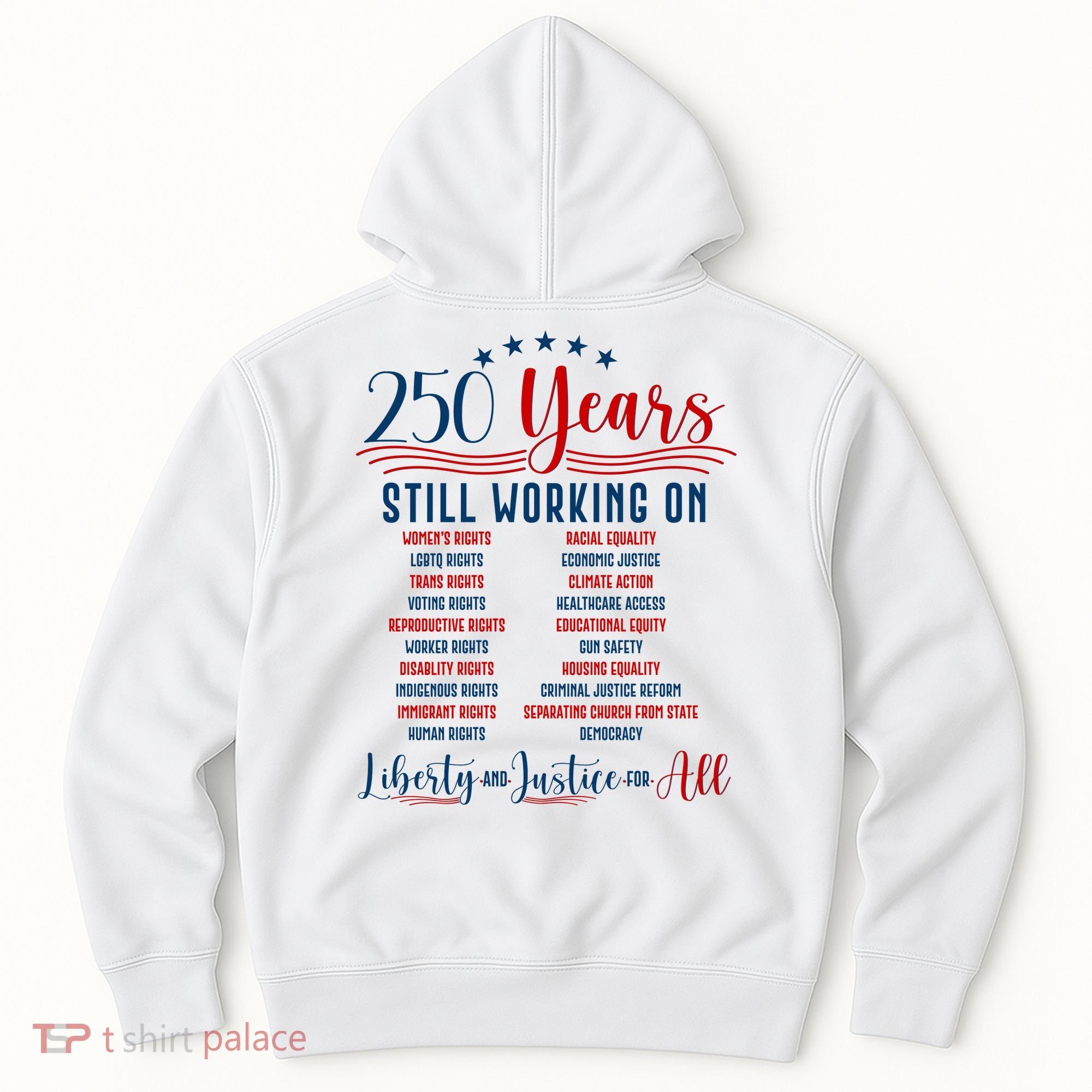 Stars And Stripes Human Rights Back And Front Hoodie