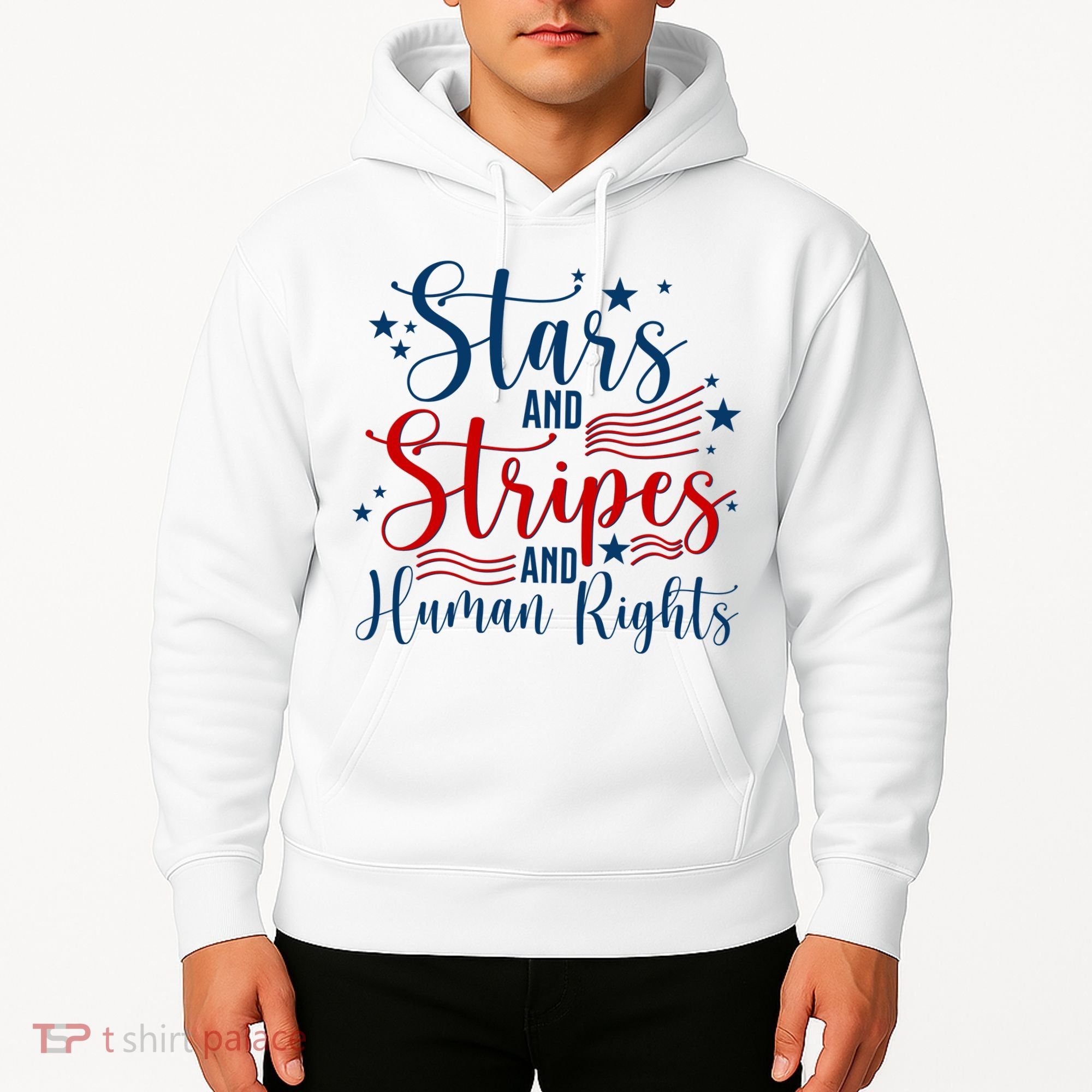 Stars And Stripes Human Rights Back And Front Hoodie