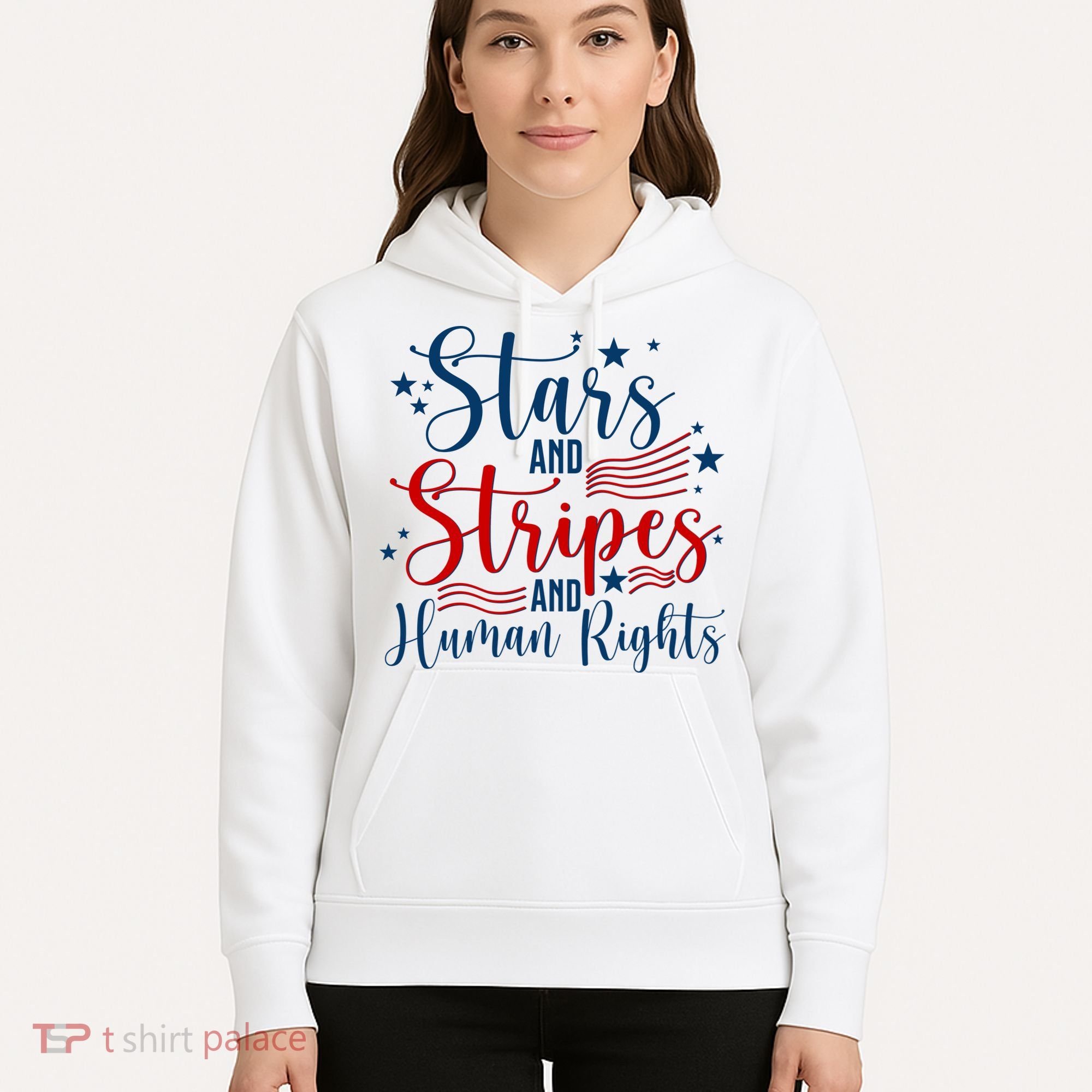 Stars And Stripes Human Rights Back And Front Hoodie