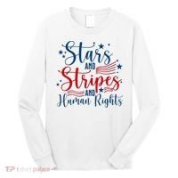 Stars And Stripes Human Rights Back And Front Long Sleeve Shirt thumb 0