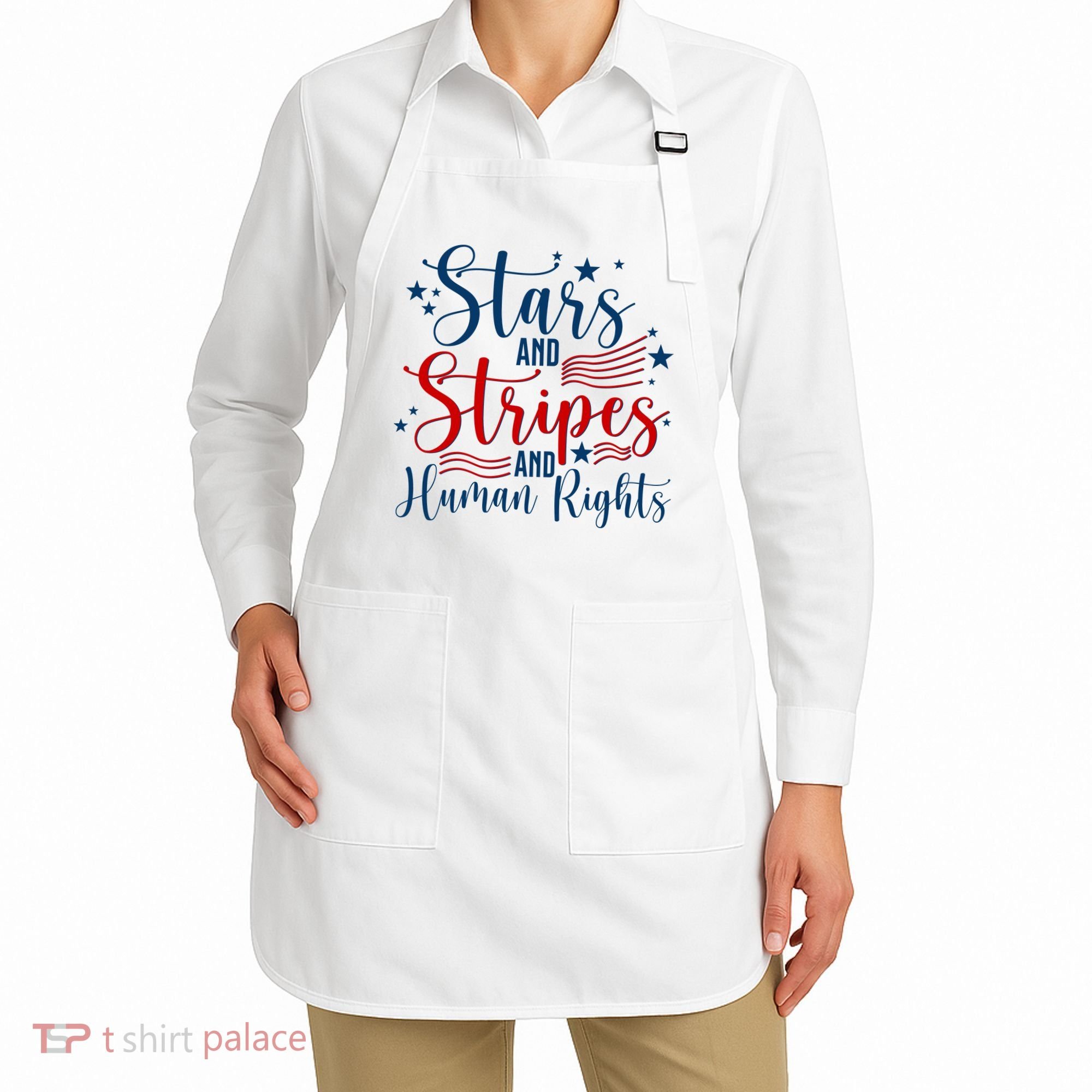 Stars And Stripes Human Rights Back And Front Apron