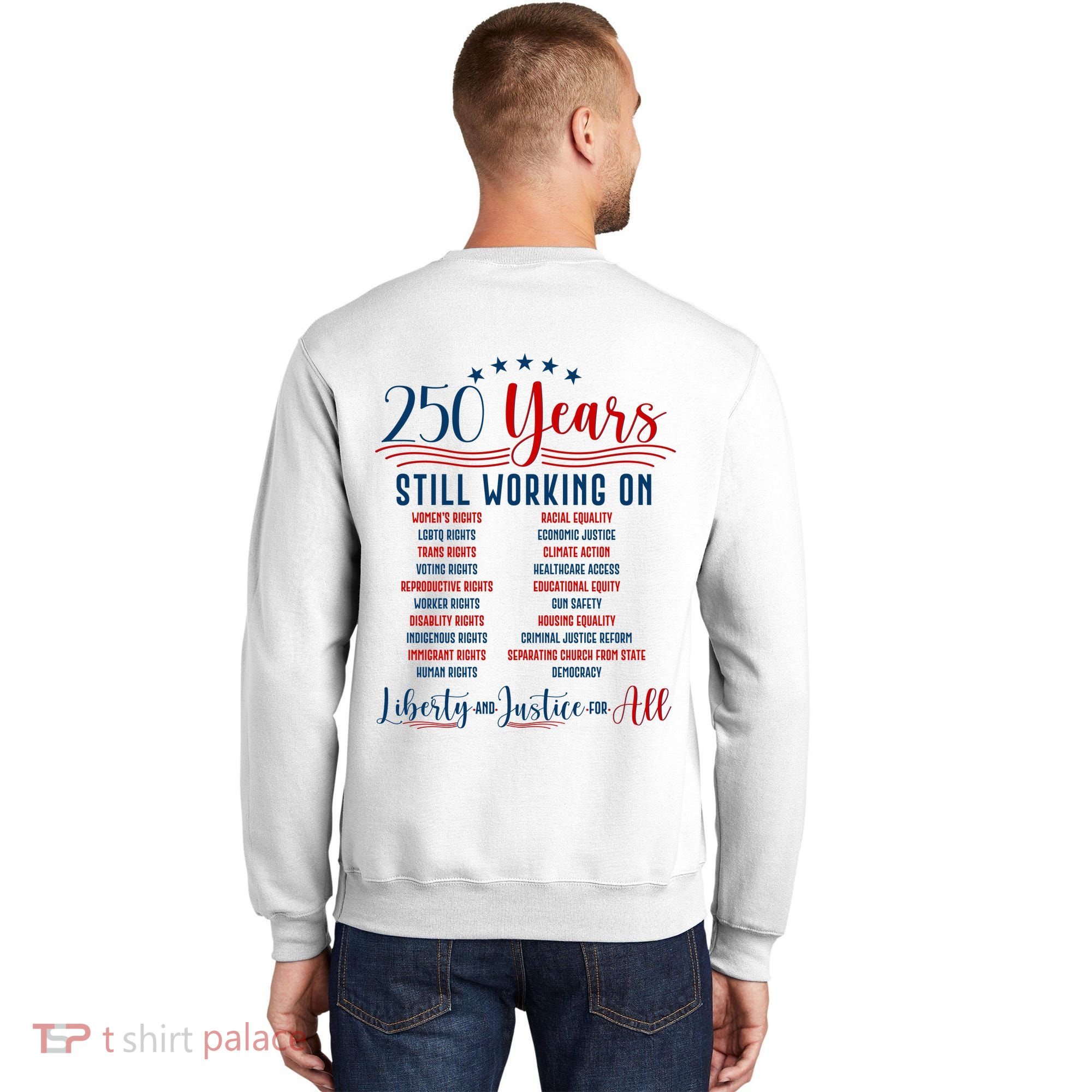 Stars And Stripes Human Rights Back And Front Sweatshirt