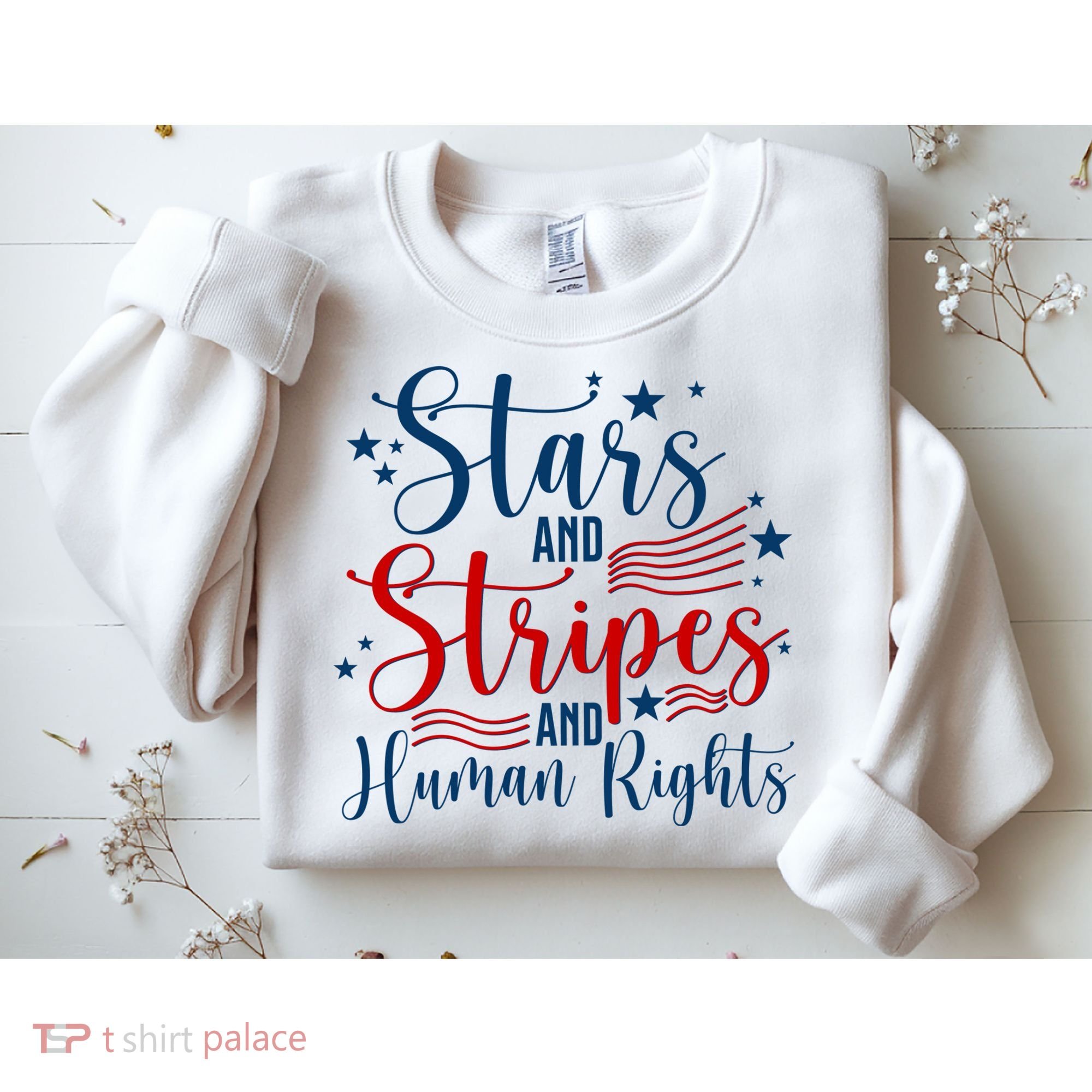 Stars And Stripes Human Rights Back And Front Sweatshirt