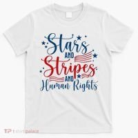 Stars And Stripes Human Rights Back And Front T-Shirt thumb 0