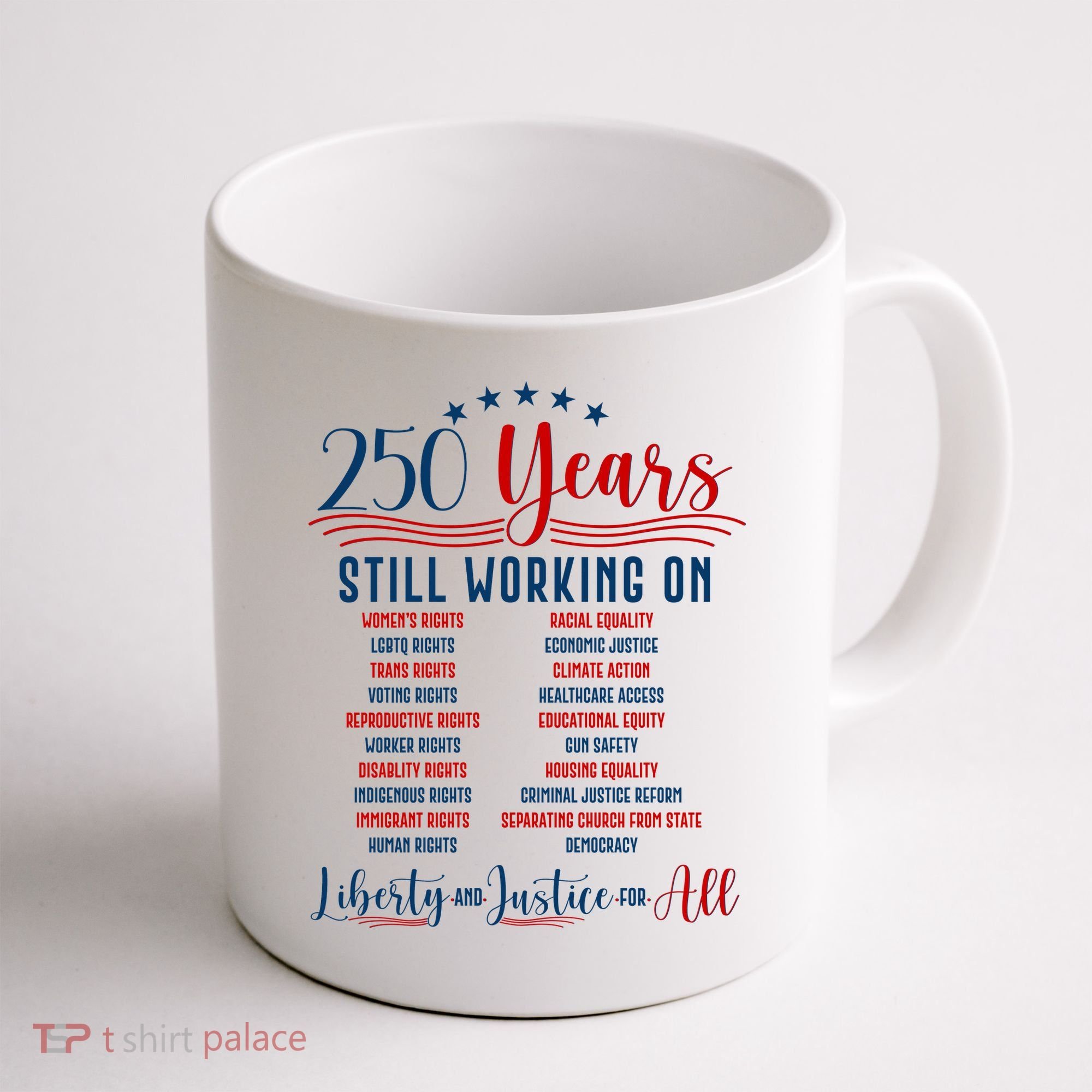 Stars And Stripes Human Rights Back And Front Coffee Mug