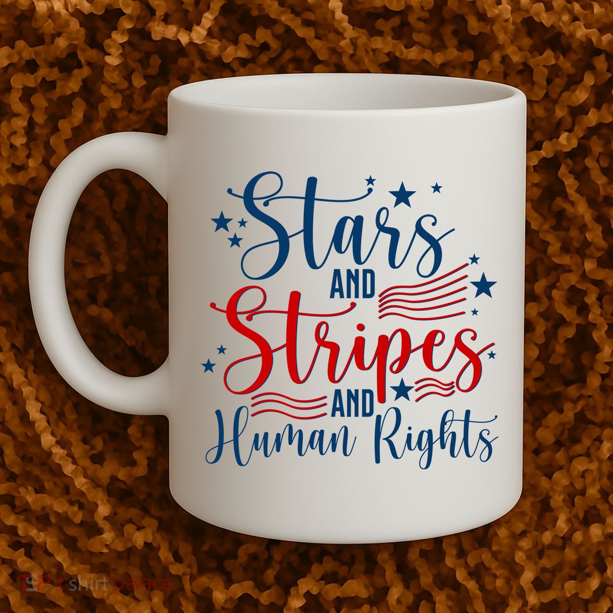 Stars And Stripes Human Rights Back And Front Coffee Mug