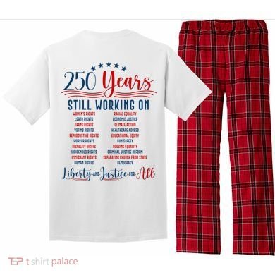 Stars And Stripes Human Rights Back And Front Pajama Set back