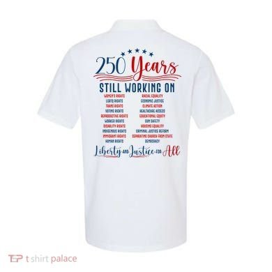 Stars And Stripes Human Rights Back And Front Polo back
