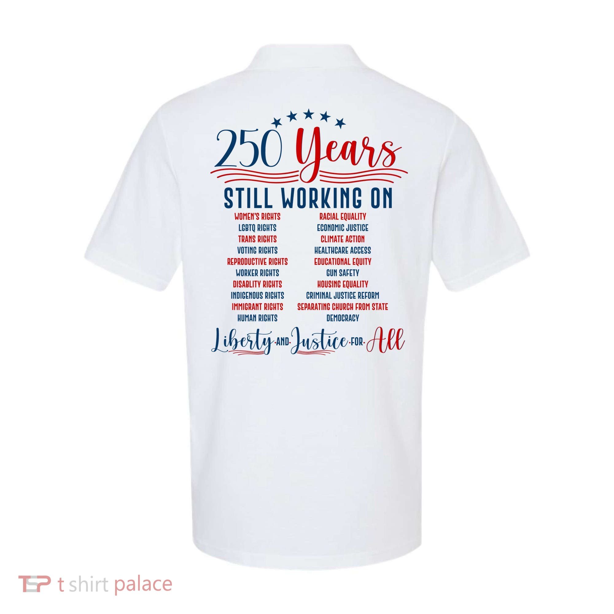 Stars And Stripes Human Rights Back And Front Polo