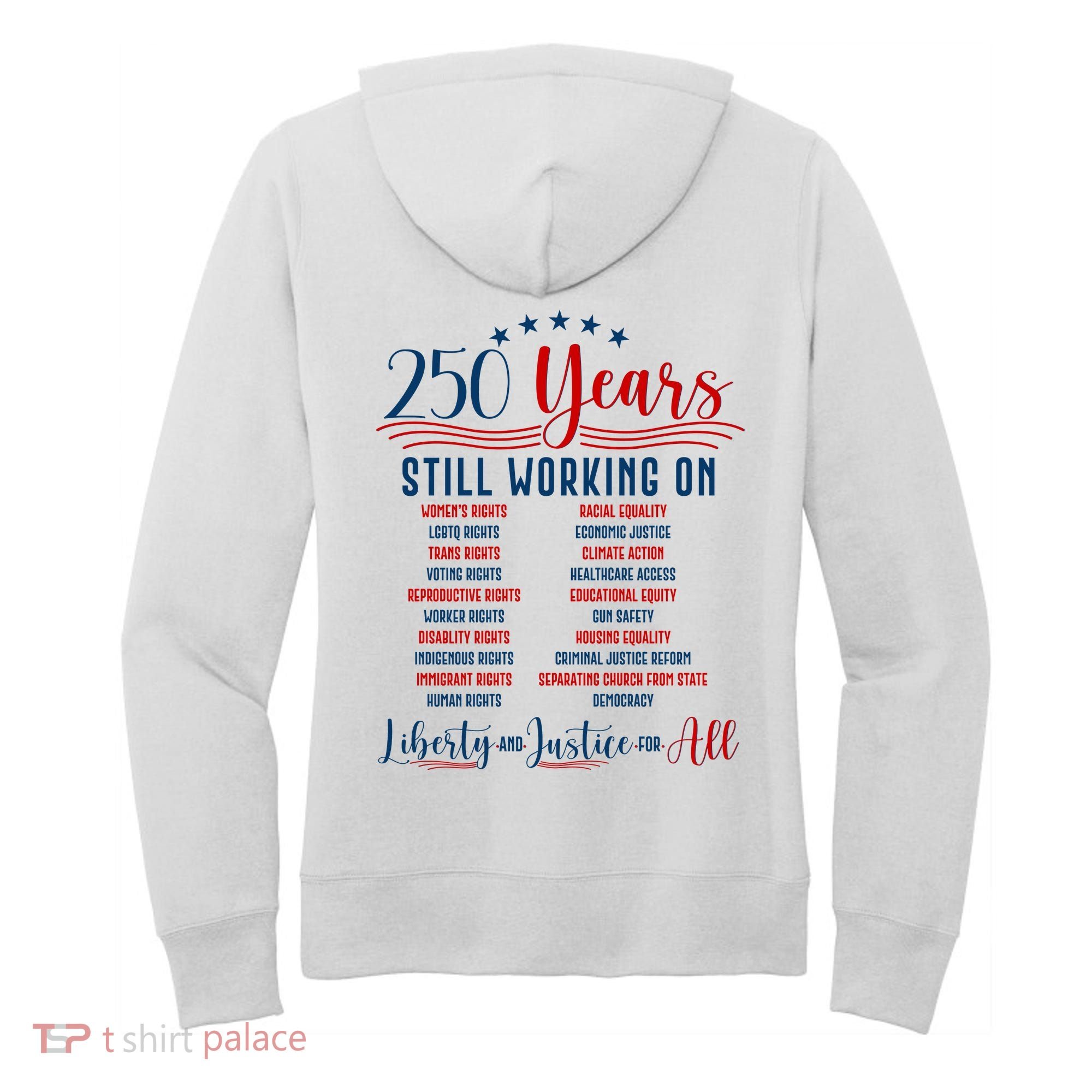 Stars And Stripes Human Rights Back And Front Women's Hoodie