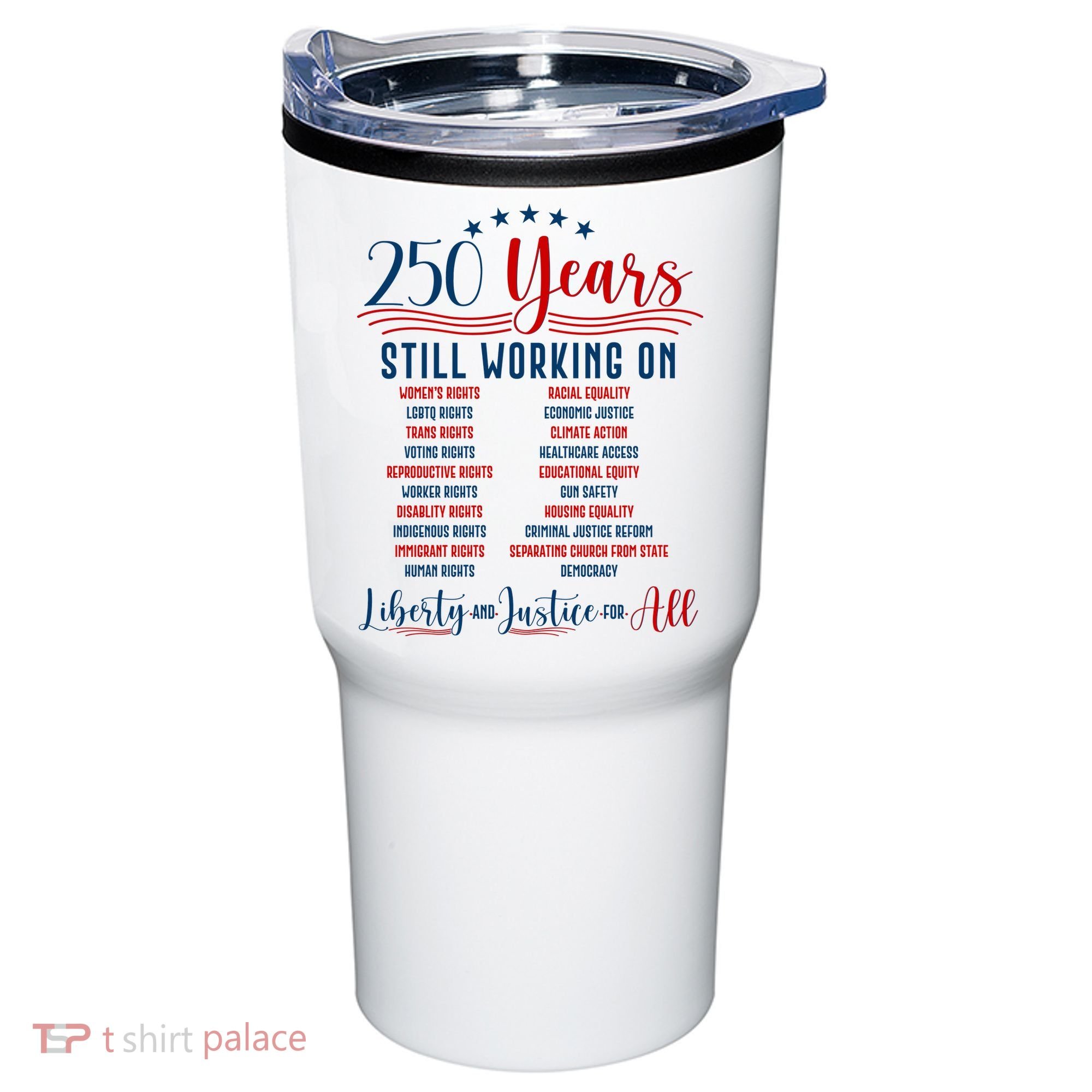 Stars And Stripes Human Rights Back And Front Tumbler