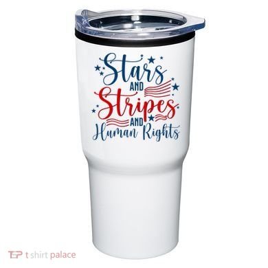 Stars And Stripes Human Rights Back And Front Tumbler