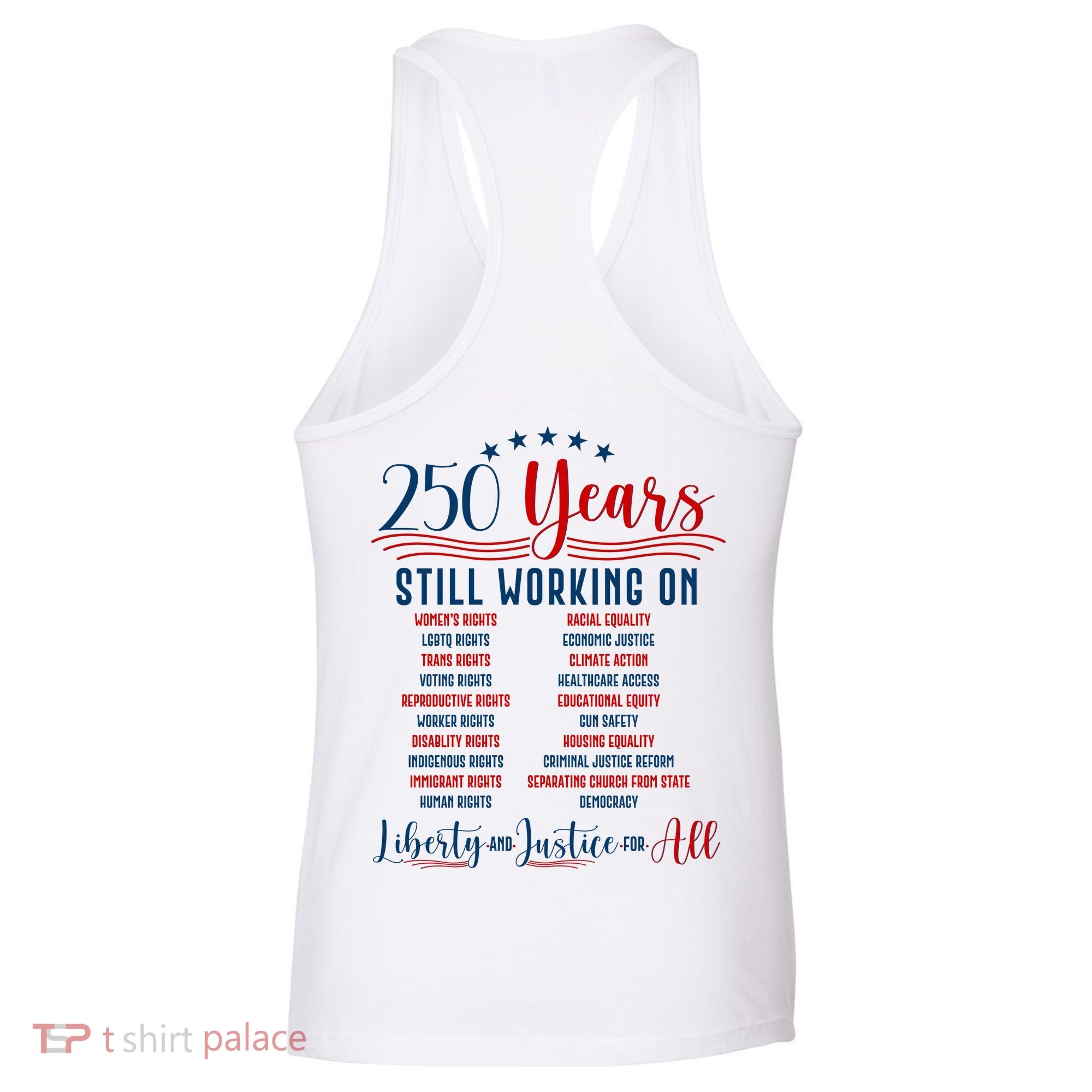 Stars And Stripes Human Rights Back And Front Women's Tank Top