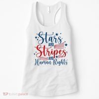 Stars And Stripes Human Rights Back And Front Women's Tank Top thumb 0