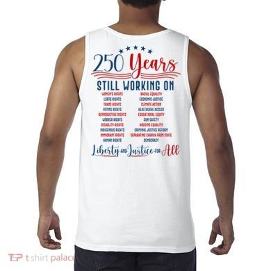 Stars And Stripes Human Rights Back And Front Tank Top back