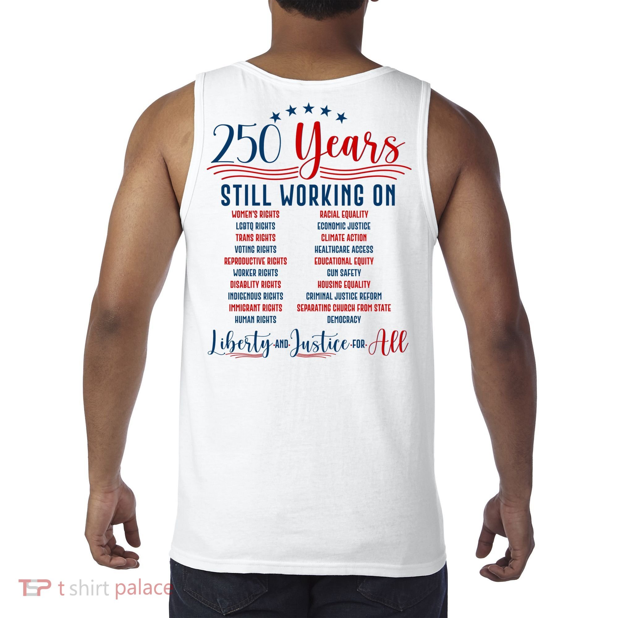 Stars And Stripes Human Rights Back And Front Tank Top
