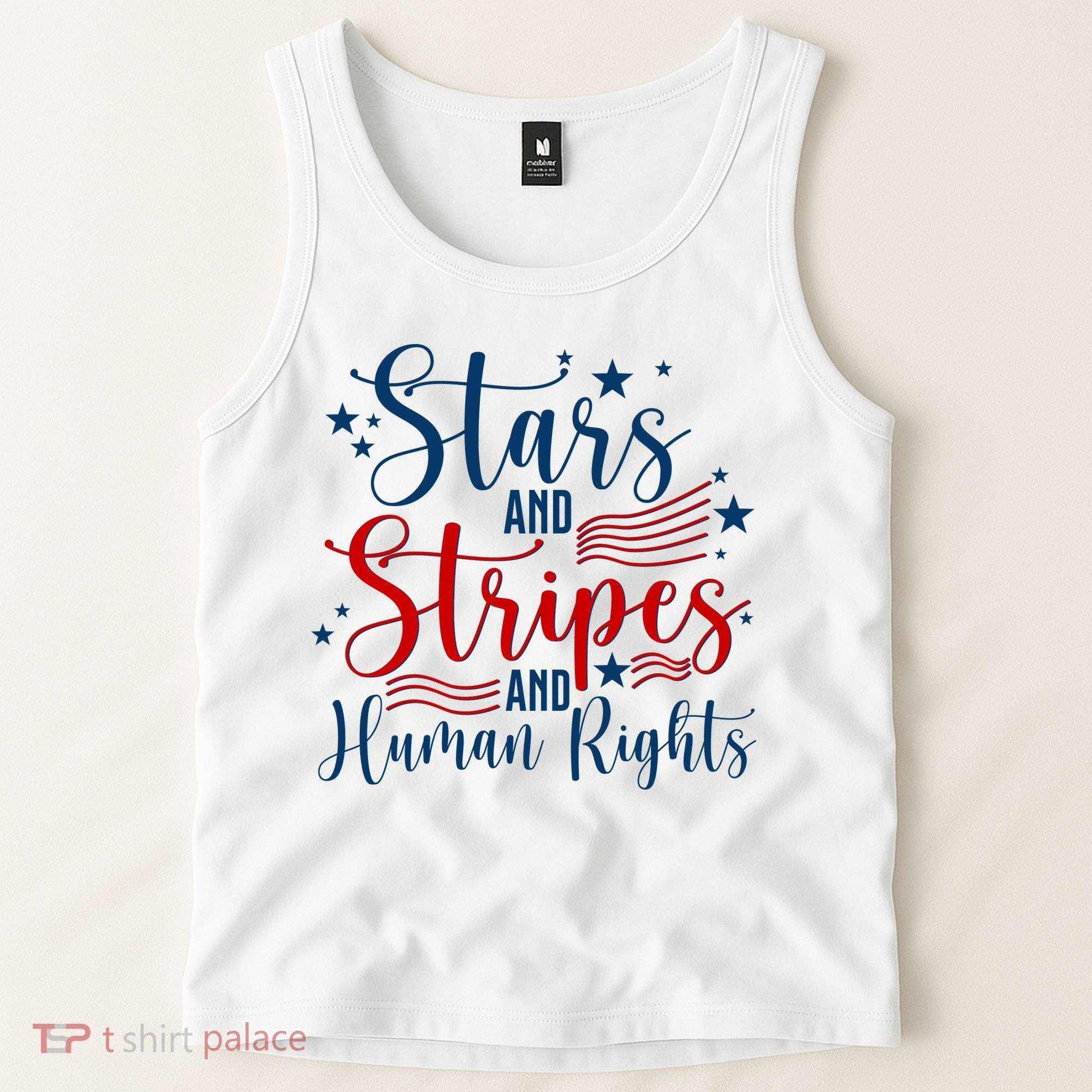 Stars And Stripes Human Rights Back And Front Tank Top