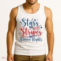 Stars And Stripes Human Rights Back And Front Tank Top thumb 3